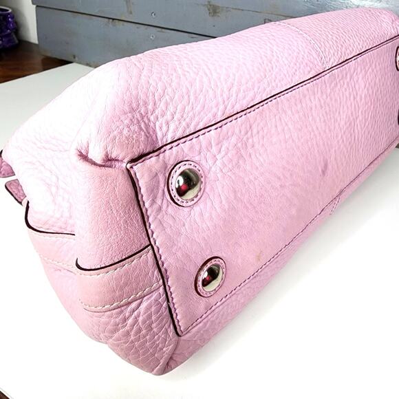 Coach Penelope Leather Satchel Handbag Lilac Purple Leather Bag Silver Hardware - Picture 12 of 15